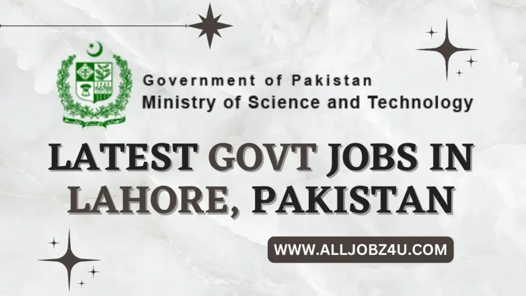 Latest Govt Job in Lahore