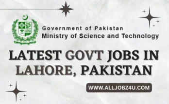 Latest Govt Job in Lahore